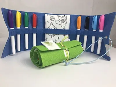 Felt pouch packaging