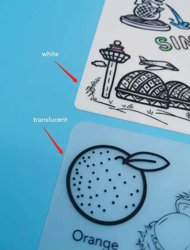 blanc translucide mat