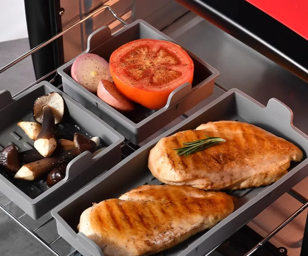 moules en silicone dans un moule à pâtisserie